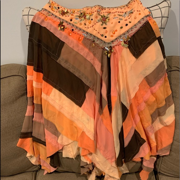 Cache colorblock frayed skirt - Picture 2 of 7